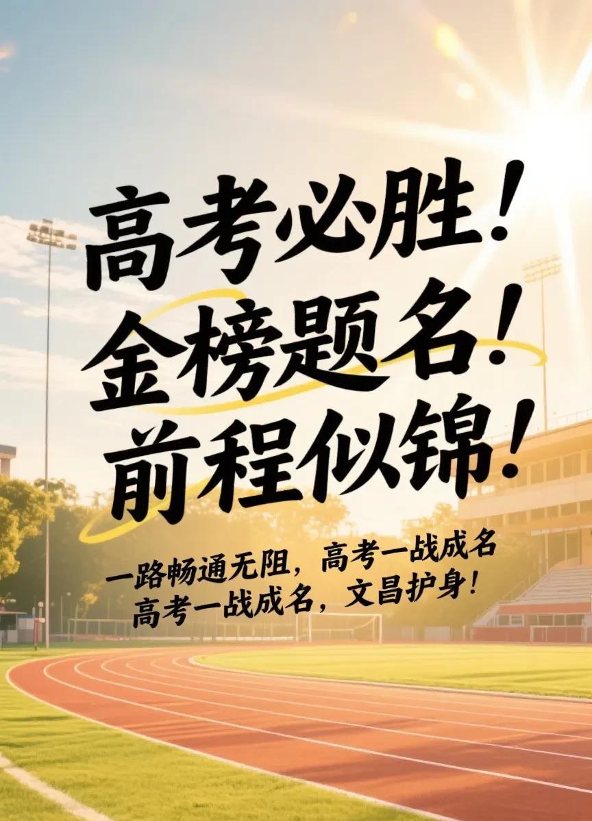 好消息来了！
你的孩子会，一路畅通无阻  
金榜题名，一战成名
所有为高考奋战的