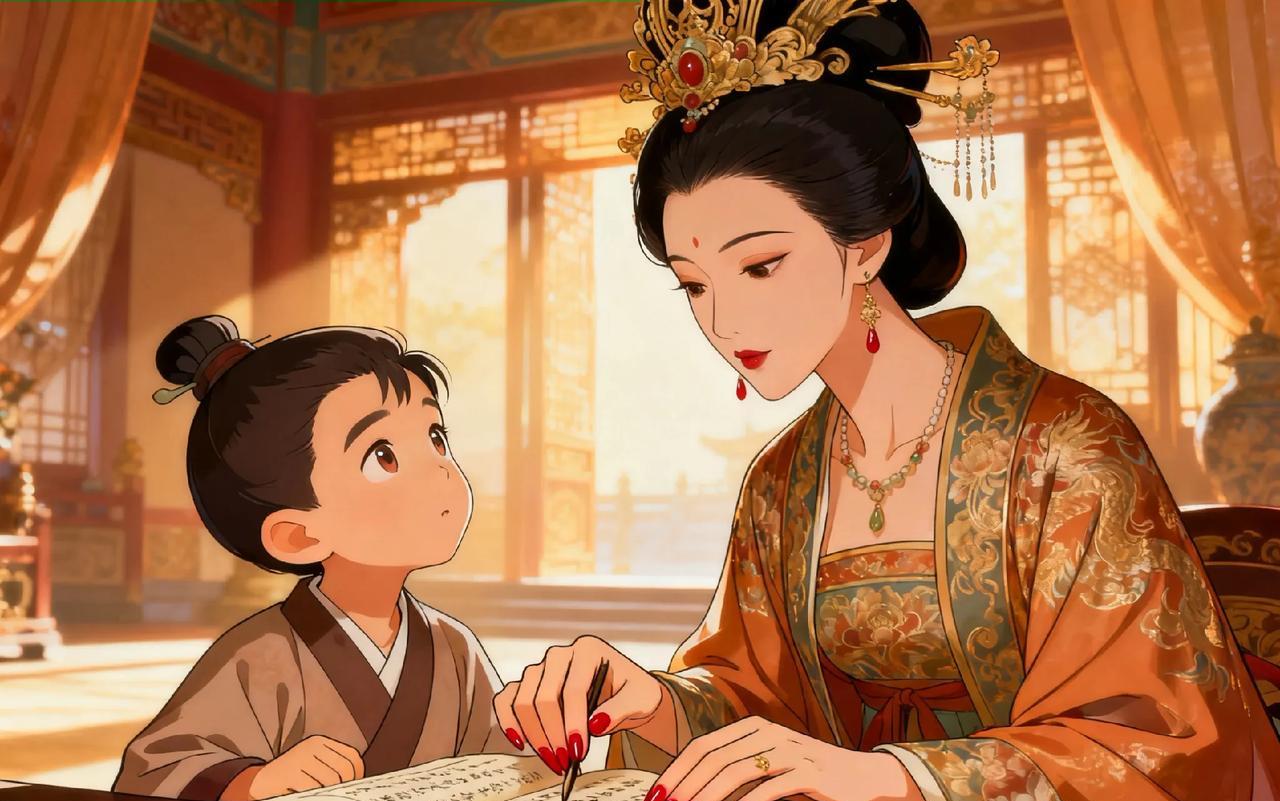 684年，武则天赐儿子李贤毒酒。李贤接过毒酒，悲从心起，对着武则天一阵狂笑：“我