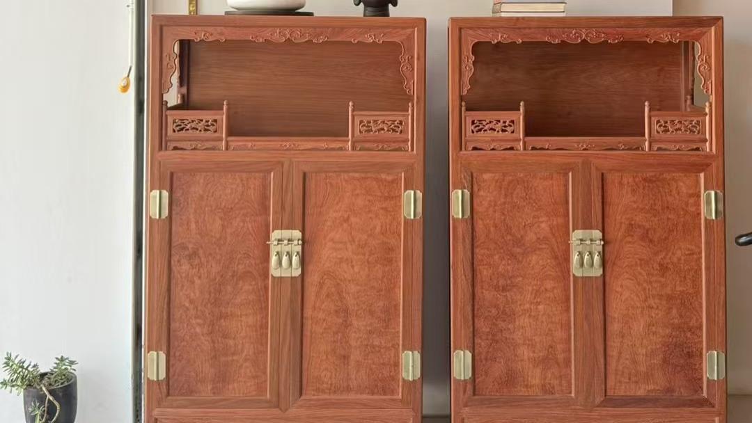 实用与颜值兼具，缅甸花梨复刻，加州博馆明式万历柜