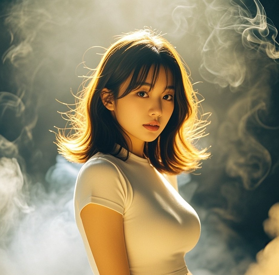 嫩妹身姿曼妙如诗，朦胧氛围更显迷人