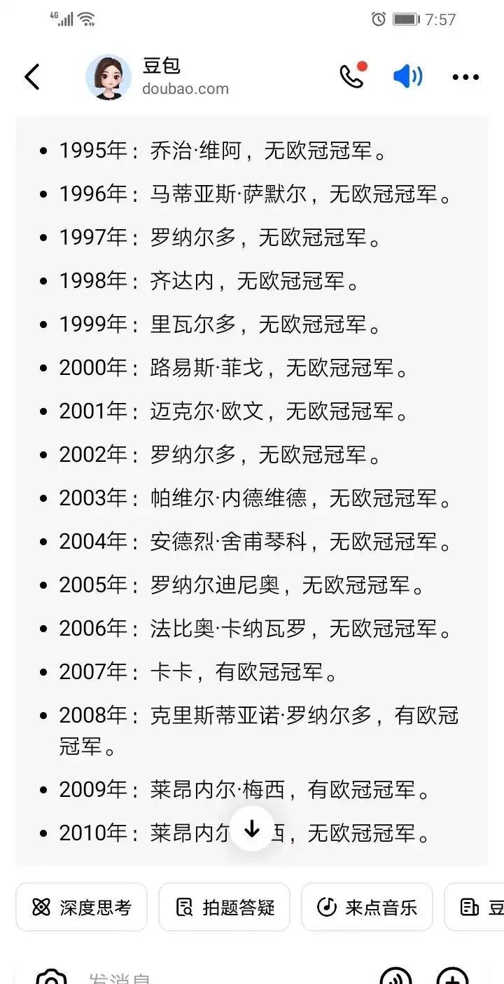 没有欧冠冠军的金球奖这么多，欧冠不等于金球奖。
今年登贝莱是欧冠冠军，亚马尔还有