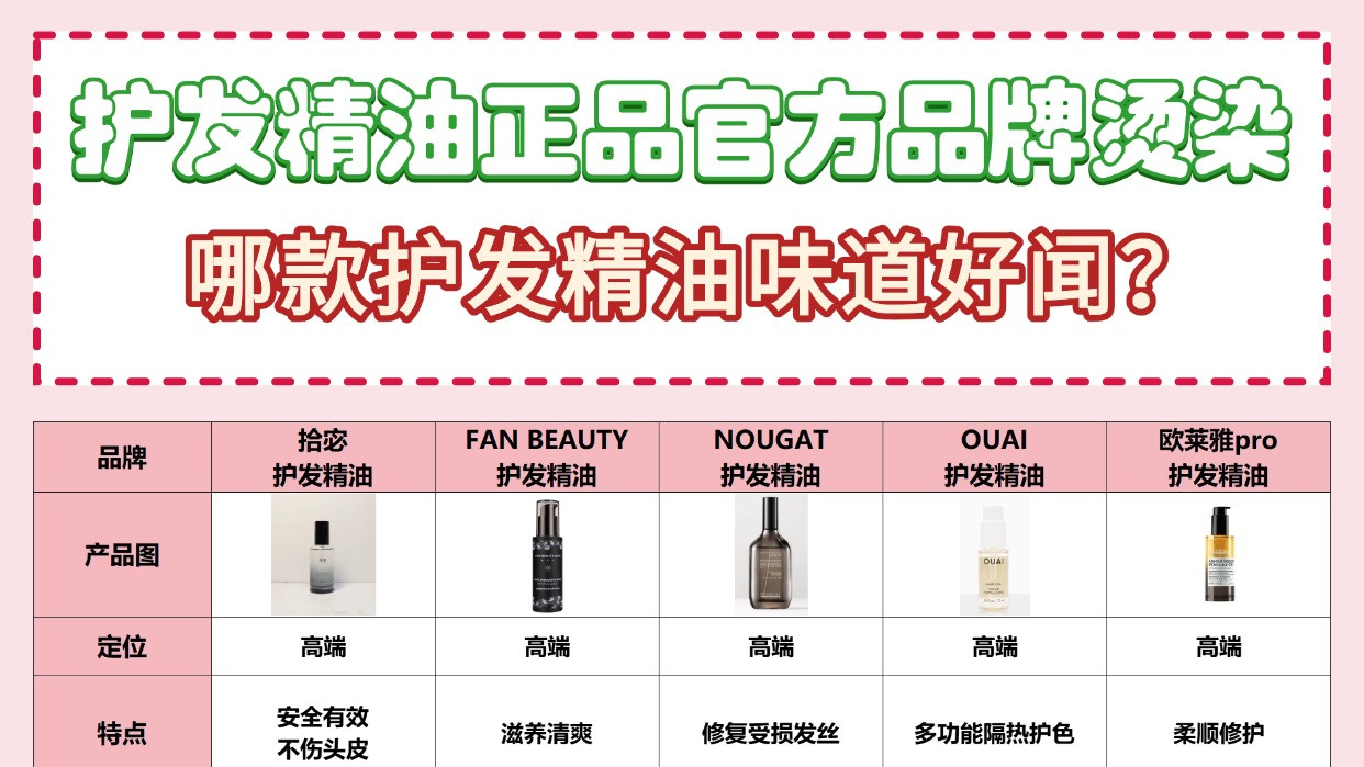 哪款护发精油味道好闻？护发精油正品官方品牌烫染！拿捏