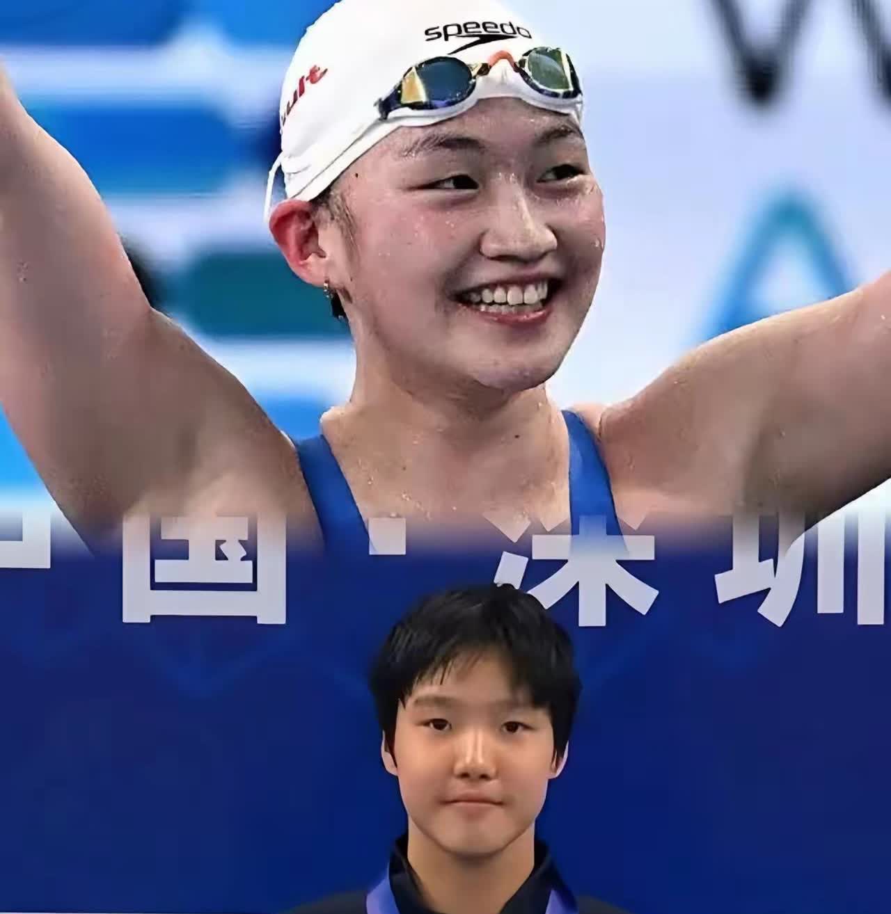 游泳界又出大新闻啦！

12岁的小学生于子迪，在世界游泳锦标赛女子200米混