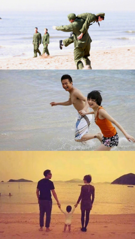 邓超孙俪 从不婚主义到幸福主义，邓超孙俪一家四口同框，一家好温馨啊