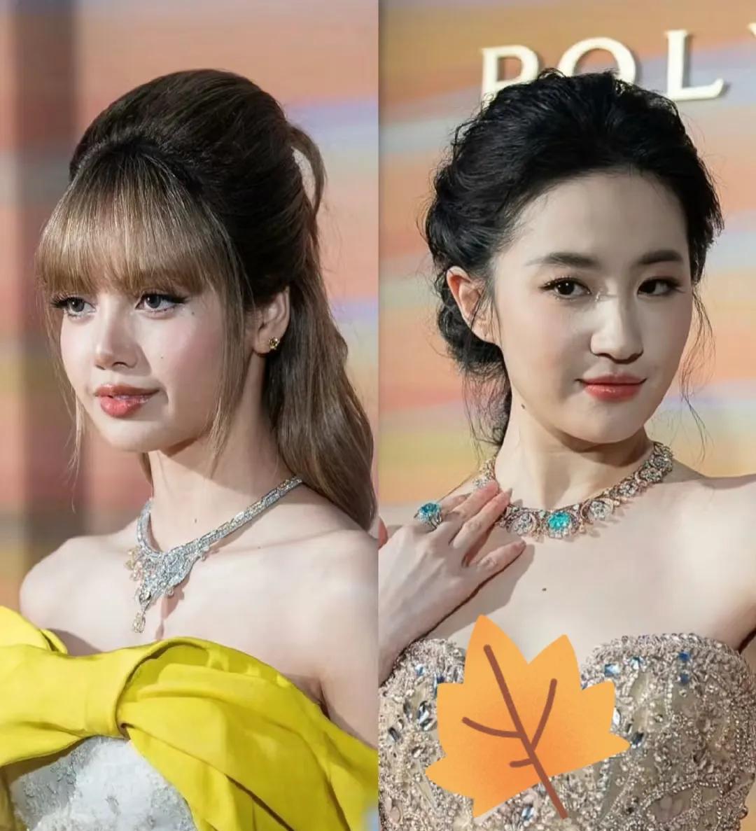 这张美照刷屏了，说实话，两位都是大美女。但是，查了一下，刘亦菲比lisa大10岁