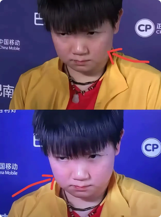 孙颖莎都夺冠了，看着却不太高兴，有网友说，王曼昱突然伤退，孙颖莎这个冠军拿得不够