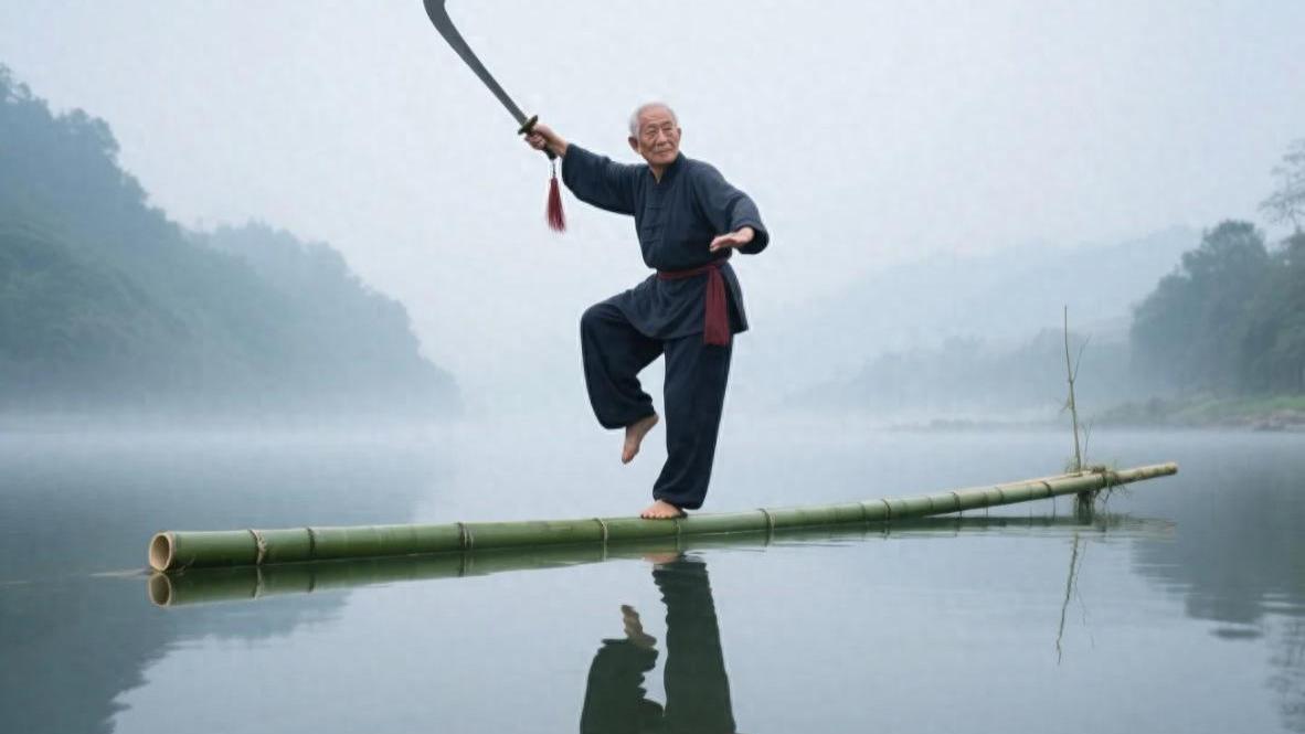 一根青竹载人横渡长江？85岁传人绝技惊呆外网，播放量破亿！