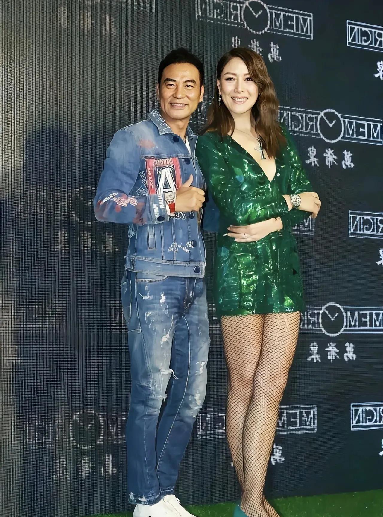 任达华、琦琦，这一对香港演员、模特真让人羡慕！两人都是演员、模特，身高都是1米8