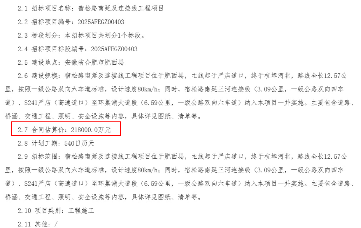 21.8亿！  涉及合肥一重要道路建设！