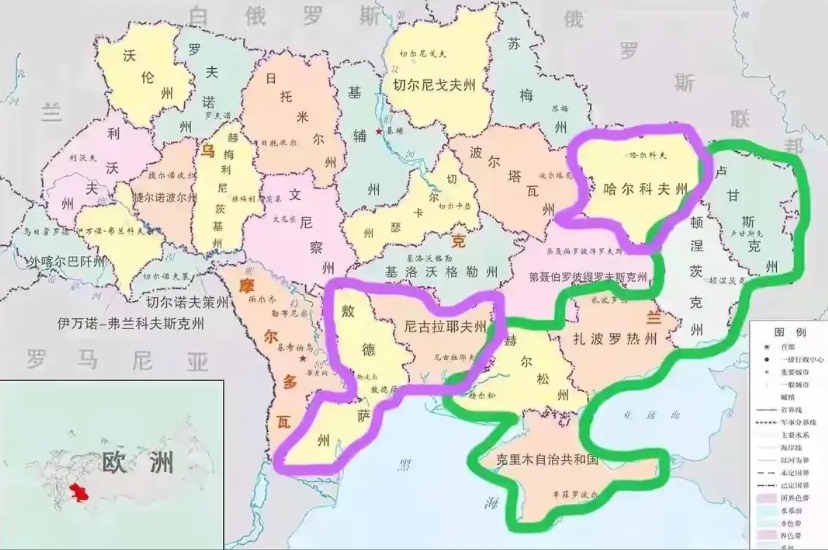 照当下的战况发展，乌克兰要是同意和谈就得丢掉四个州，要是拒绝和谈就得丢掉八个州，