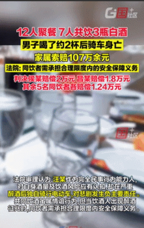 都是喝酒惹的祸！安徽芜湖，一男子参加朋友聚会，期间他喝了两杯白酒，吃完后一部分人
