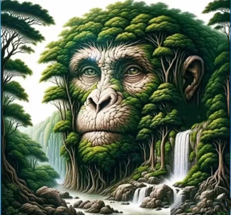 心里：你第一眼捕捉到的是什么？A：潺潺的河流B：茂密的林木C：活泼的猴答案解析选