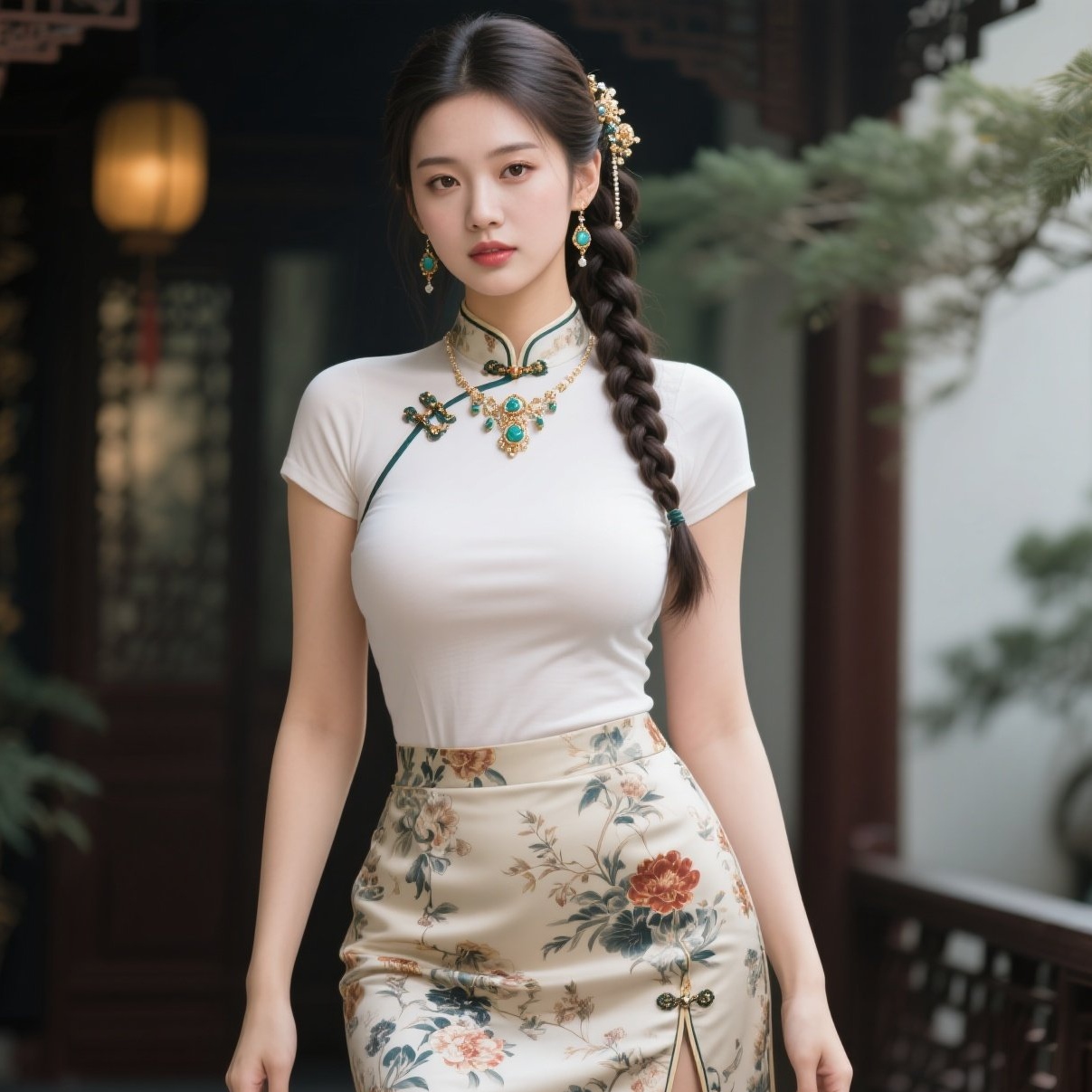 旗袍裹身显华贵，丰腴才是真绝配