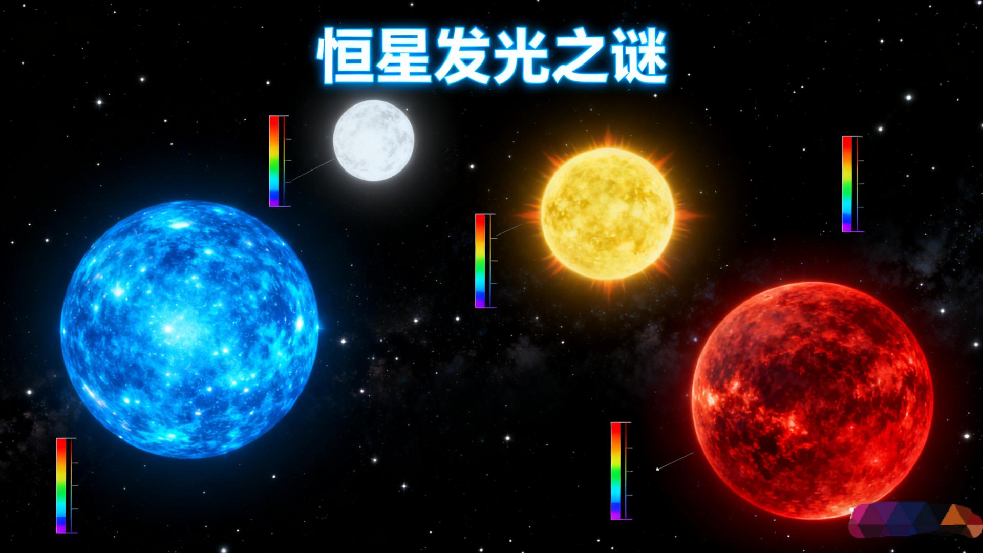 恒星发光之谜，颜色不同，温度也不一样