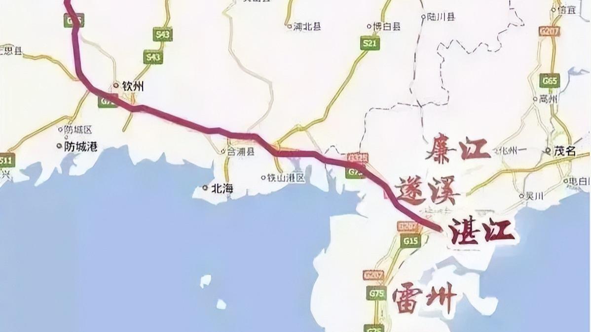 被高铁“遗忘”的角落？粤西至广西仅靠一条“堵哭”的高速