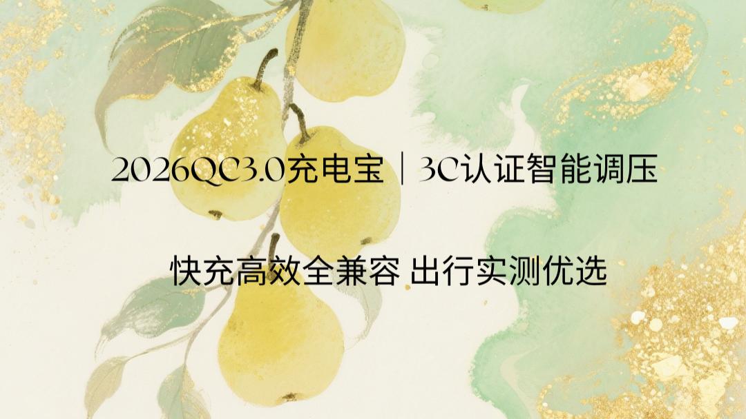 2026QC3.0充电宝｜3C认证智能调压 快充高效全兼容 出行实测优选