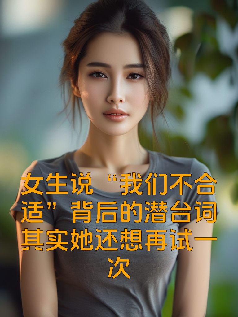 女生说“我们不合适”背后的潜台词，其实她还想再试一次