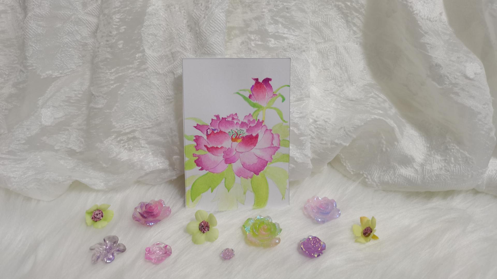 07 牡丹（绘画 水彩 果花甘06）