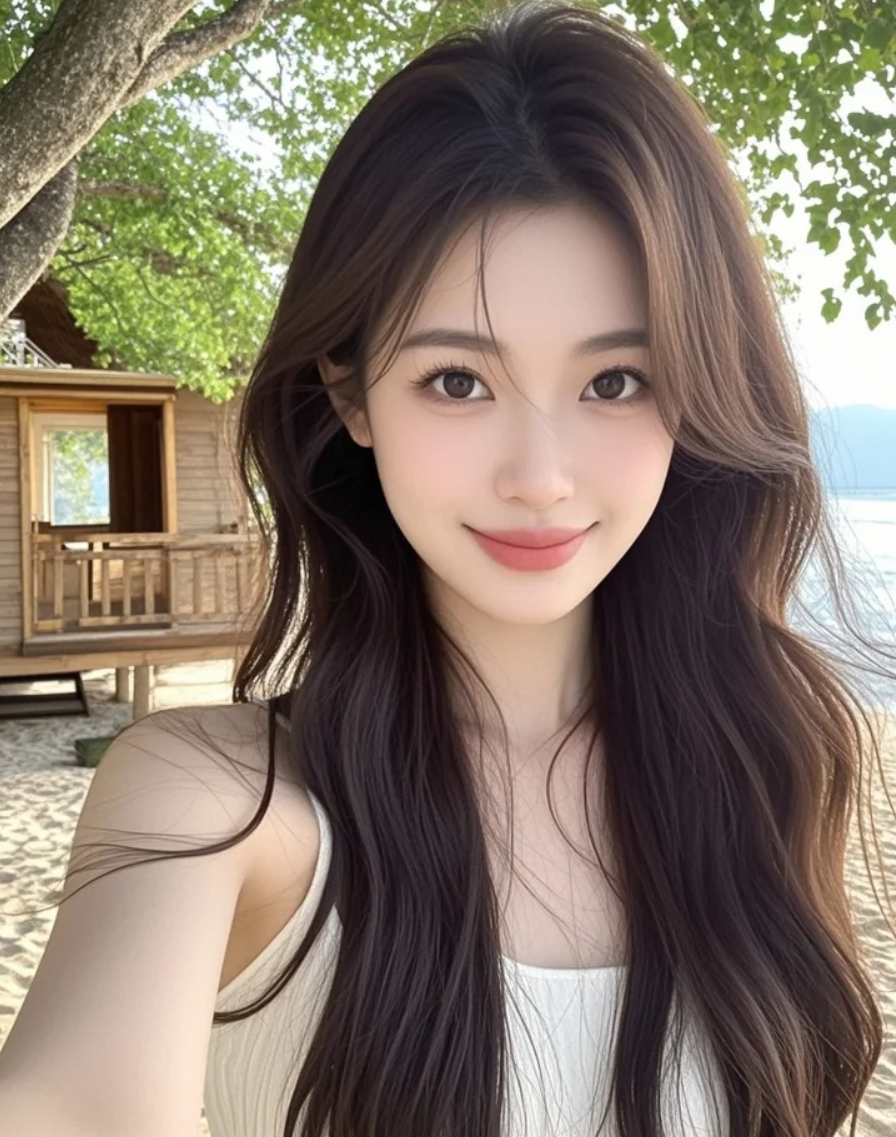 长发与海平线，谁更撩人？