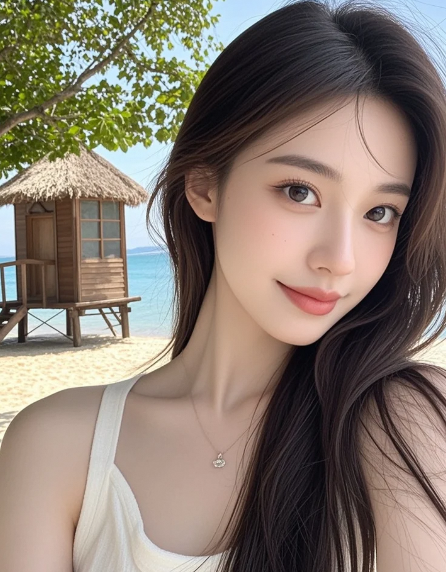 自拍时笑了三秒，是因为想到了你❤️