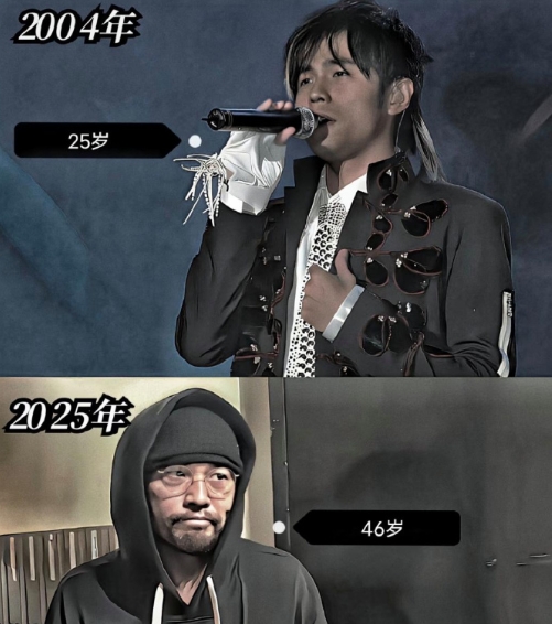 周杰伦这几年越来越沧桑，可能是因为他身体不好，因为有网友说，周杰伦有强直性脊柱炎