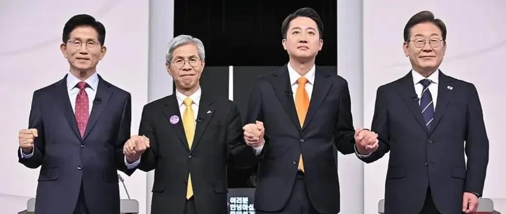 还有两天，四个候选人吃完粽子就要见分晓。目前，李在明的民调支持率为 49.2%，