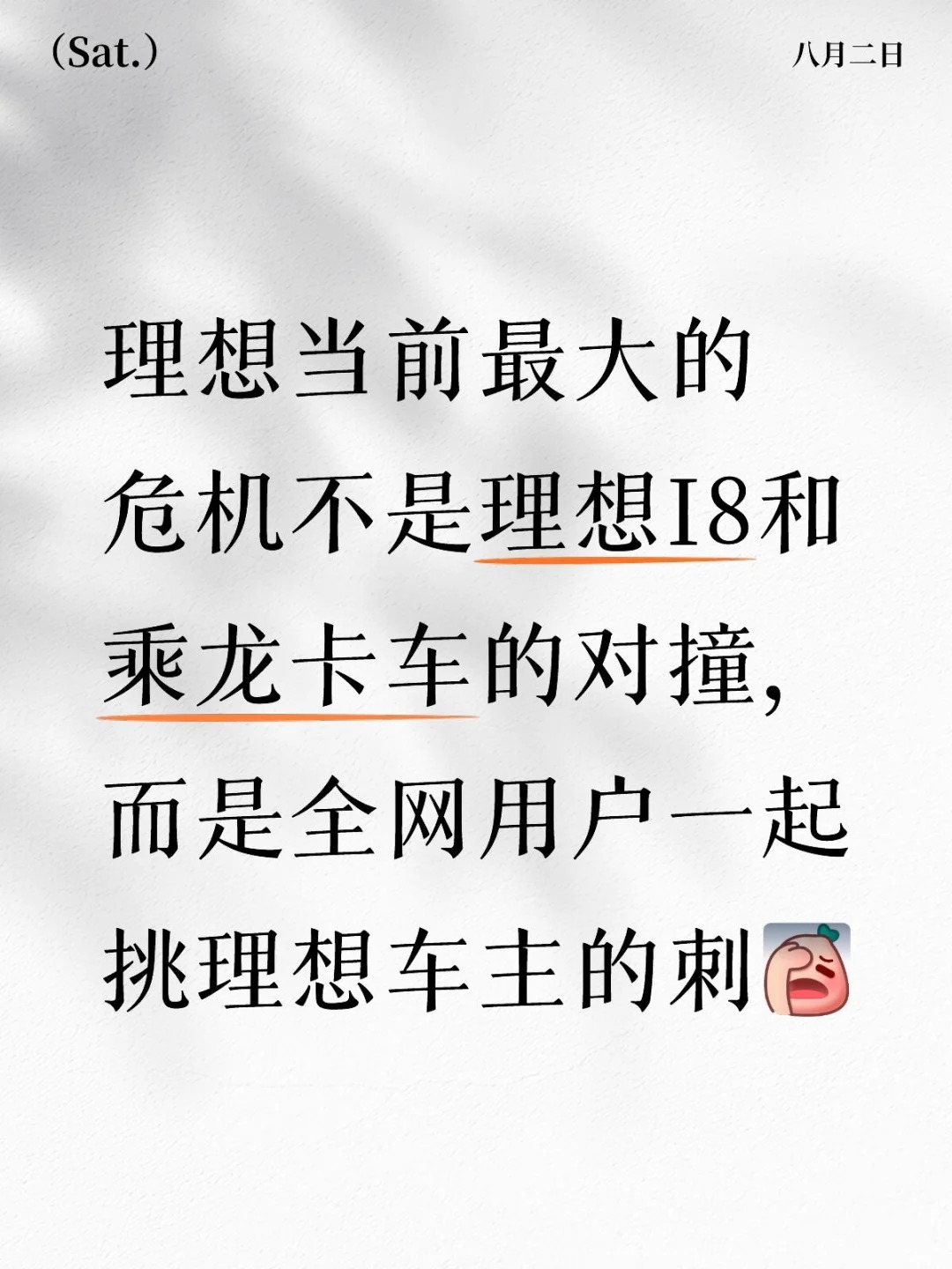理想当前最大的危机