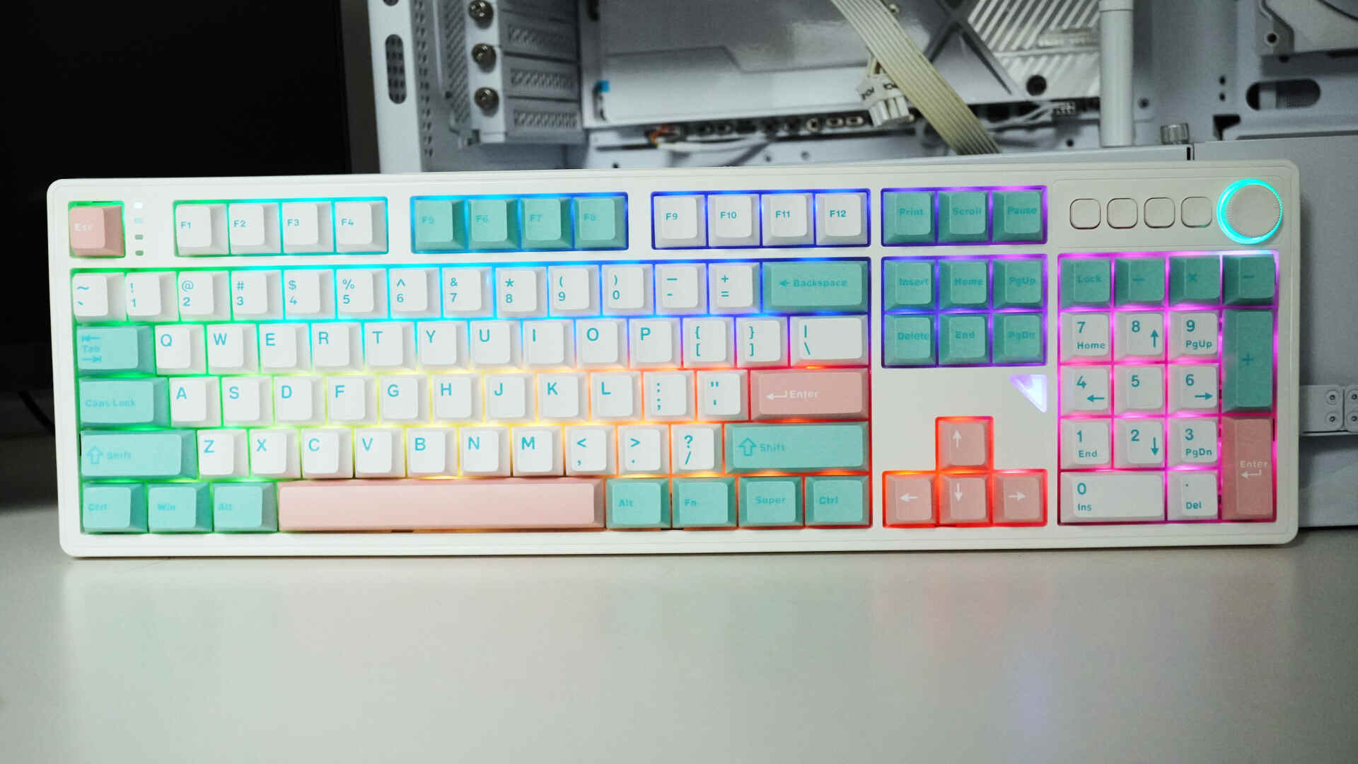 颜值静音双管齐下 - GANSS 3104T Pro天水粉KTT静音红轴