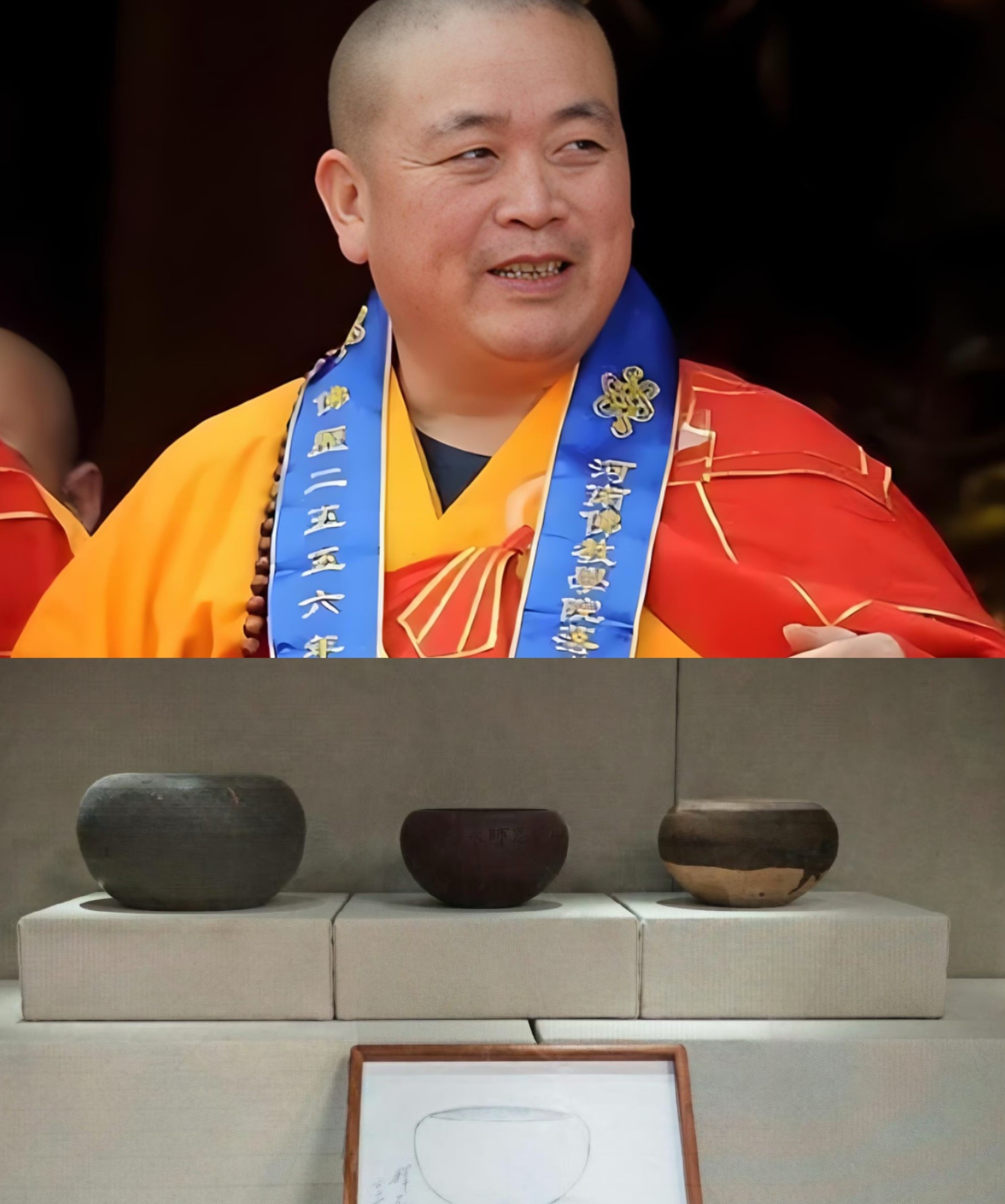 看了释永信这一幅画作，我是真的要笑喷了！

据说这幅画就挂在少林寺，尤其他的