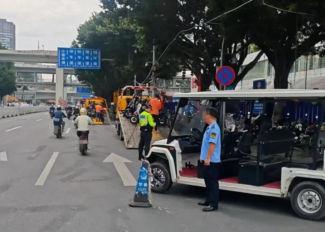重拳出击！一车又一车的无牌无证、非法改装电动自行车被拖走，广州从今天开始大力整顿