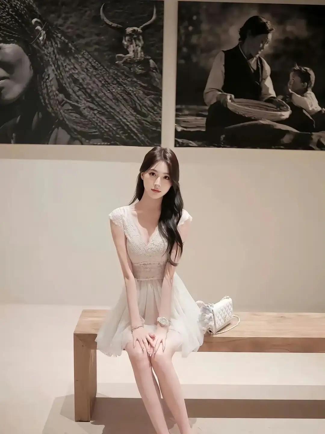 优雅复古风，黑白照片与现代美女的完美结合。
