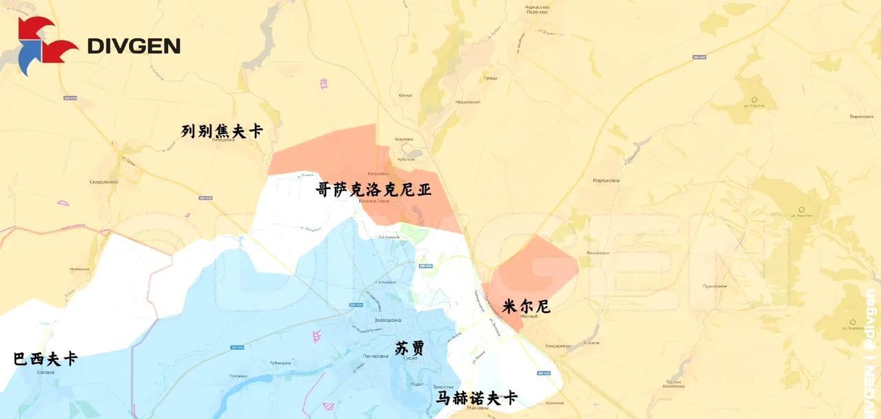 今天上午和中午，俄军在库尔斯克收复哥萨克洛克尼亚，并清理了米尔尼北边的突出部
俄