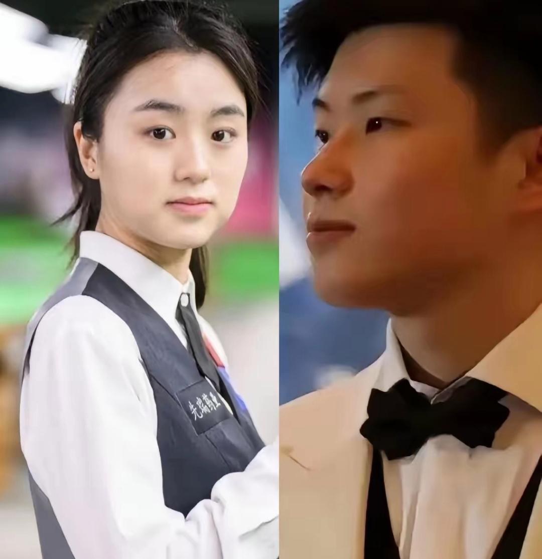 斯诺克世锦赛的男女冠军，面相惊人的一致！大家仔细看赵心童和白雨露，长相都没有冠军