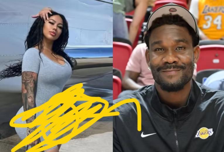 湖人内线大将艾顿正在与东胖子和詹姆斯畅享拿总冠军的场景时，ig网红突然爆出艾宝的