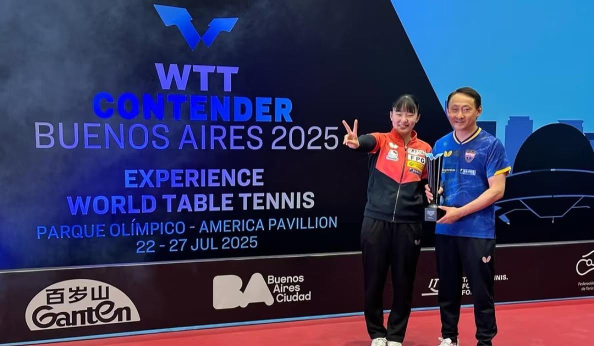 张本美和夺冠后 感谢爸爸和大藤沙月
张本美和发文感谢爸爸：
WTT常规挑战赛布宜