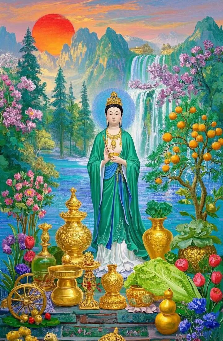 敬观音，祈平安，出门在外心不烦。
事业起步不蹒跚，稳步向前把梦圆。子女懂事又能干