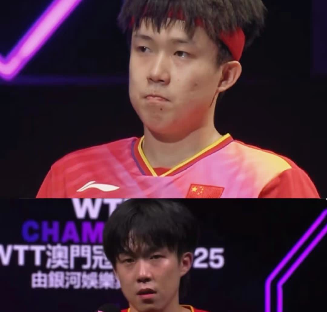 上面是2024的澳门，

下面是2025的澳门，

王楚钦整整瘦了一圈，