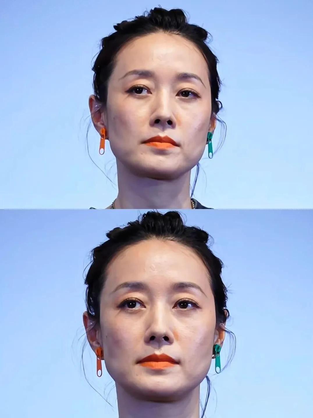 马伊琍49岁这怼脸照也太美了吧！
没开美颜没加滤镜，皮肤白得发光，看着又细腻又有