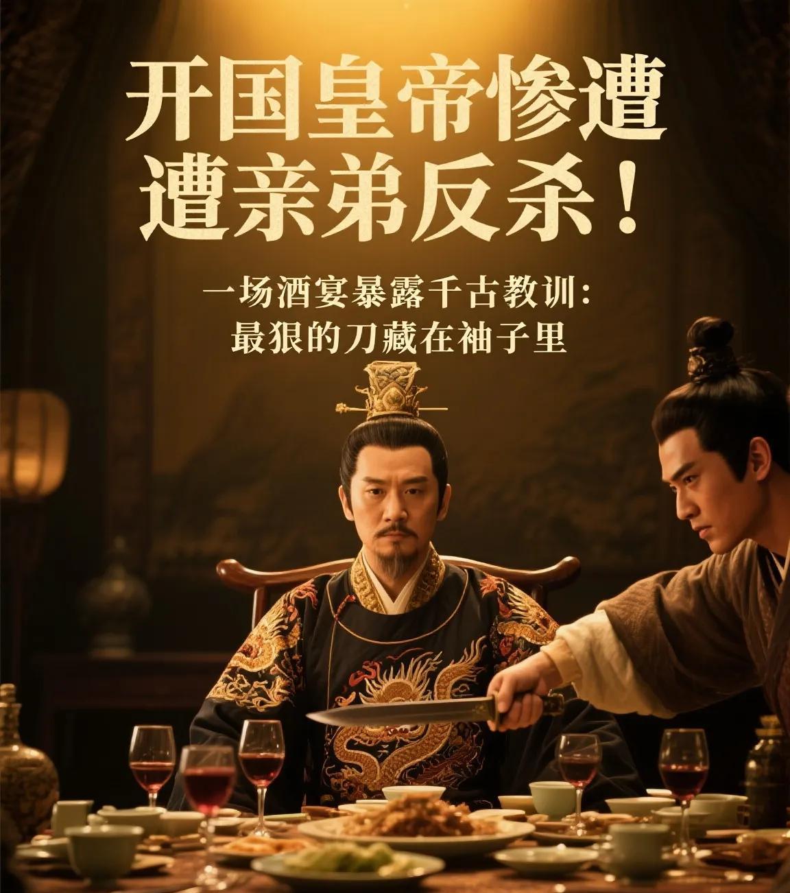《开国皇帝惨遭亲弟反杀！一场酒宴暴露千古教训：最狠的刀藏在袖子里》
公元976年