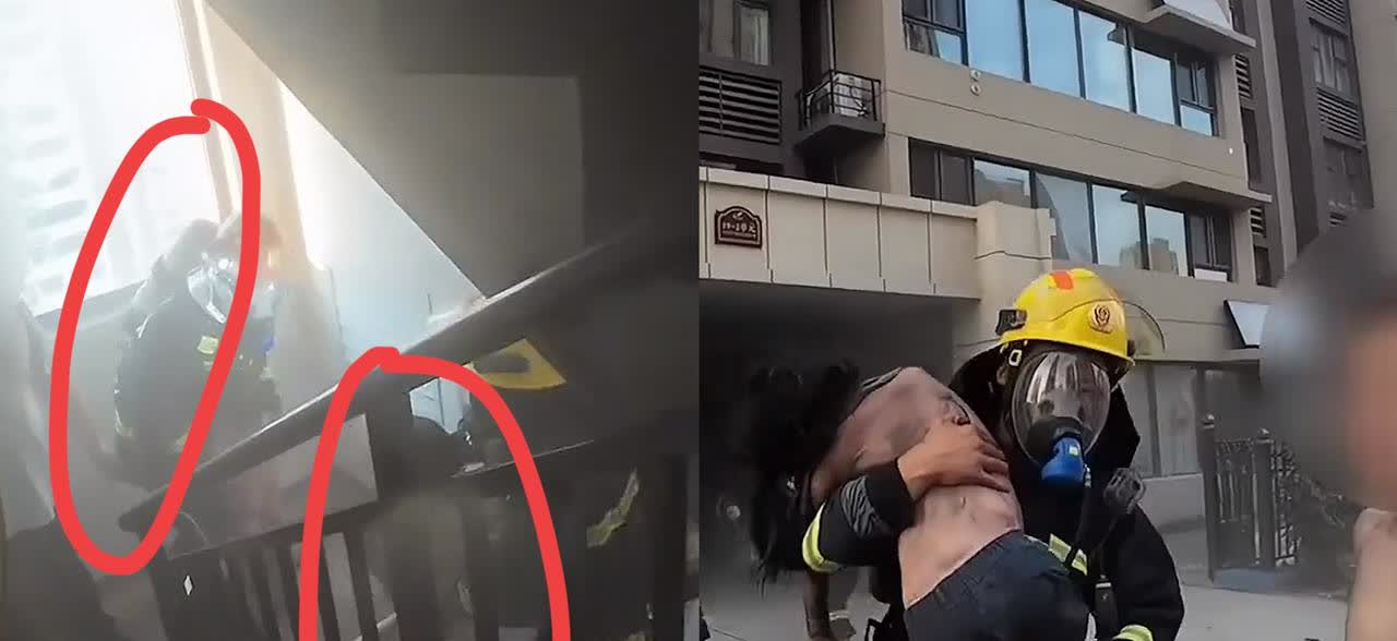 为消防员捏了把汗，2次冲进火海。

6月22日，山东聊城一小区15层起火。一