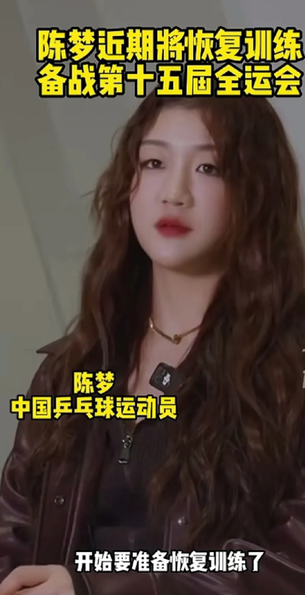 刘国梁走了，张继科说天亮了。

陈梦也要回来了，她在近期的一档节目中透露，要开始