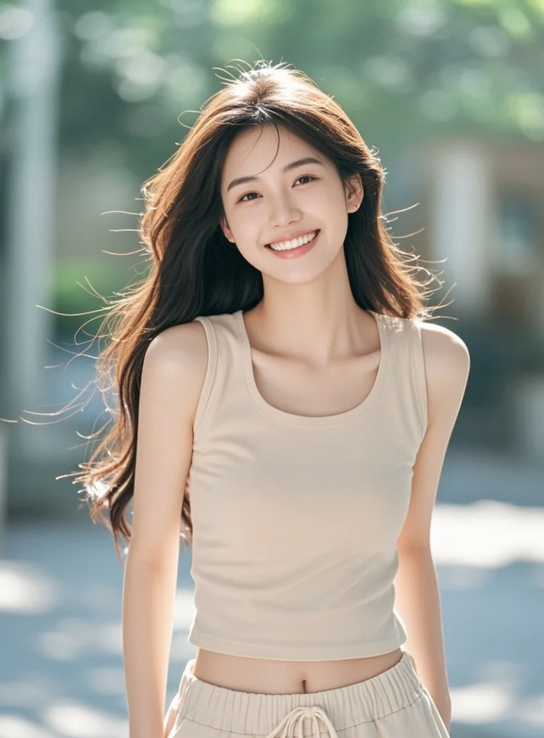 美女与绿植的邂逅！清新感直接爆表