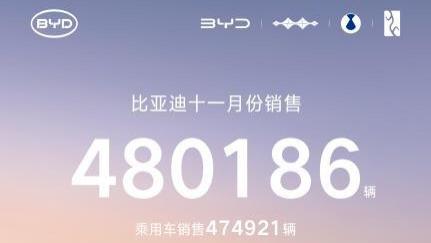 比亚迪 11 月又卖爆了！48 万辆创年内新高，海外直接暴涨 297%！