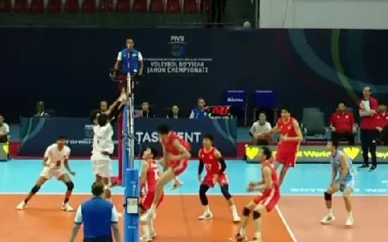 【U19世界男排锦标赛排位赛】
中国队在9/16排位赛中对阵巴基斯坦队，中国男