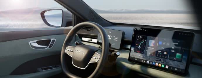 荣威D6纯电版的内饰来啦，会在4月上市，单电机最大95kW，450km和520k