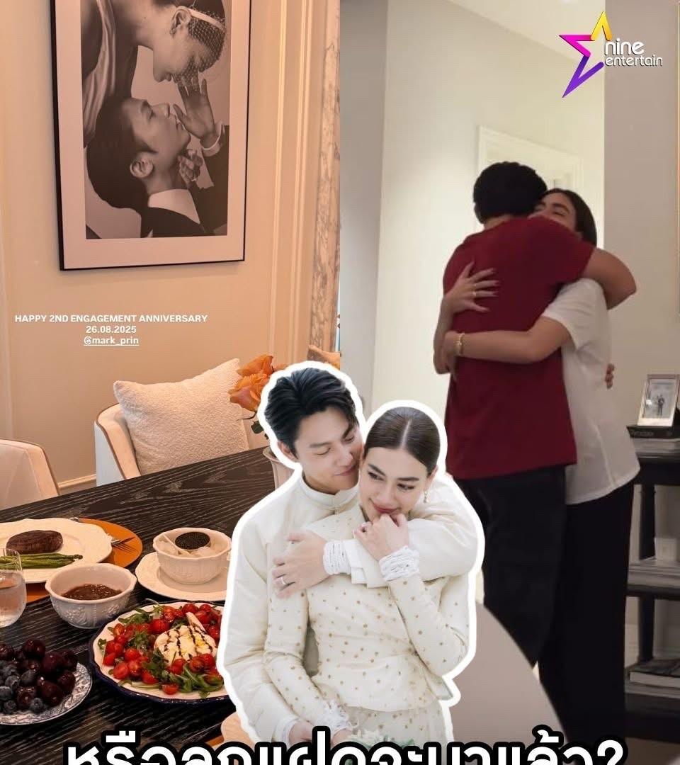 #泰国娱乐# Mark、Kimberley庆祝订婚2周年。。文案惹人联想：我们二