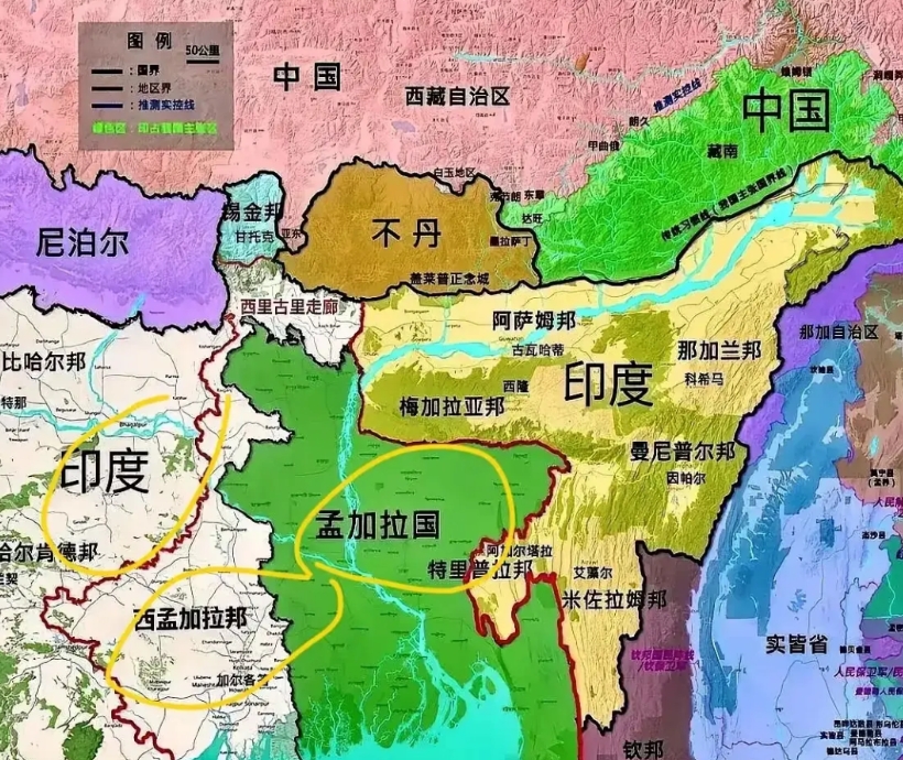 孟加拉国虽然拥有恒河的出海口，但是它的周围都被印度包裹的密不透风。这究竟有什么渊