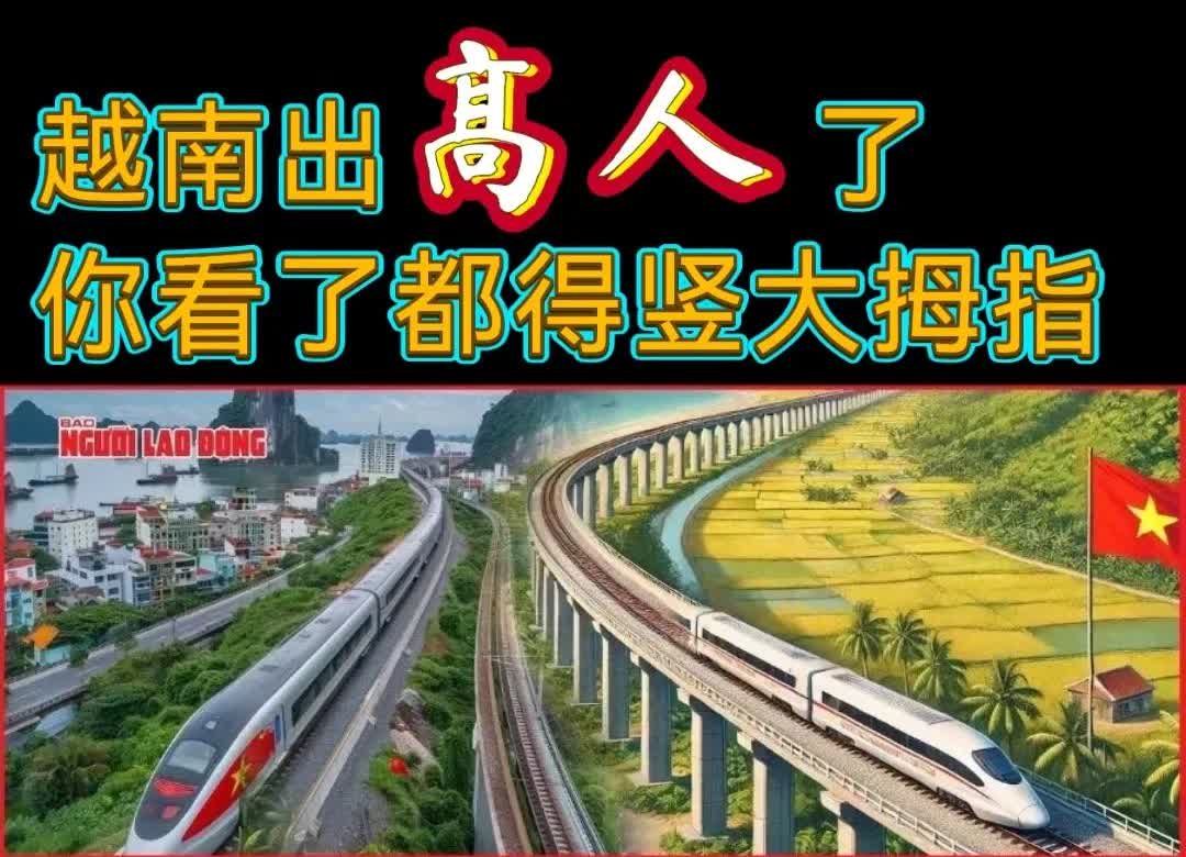 越南出“高人”了！他一句话，就可能让越南南北1541公里高铁，建成了[震惊]。就