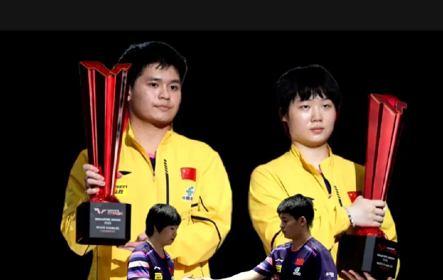 预测：多哈世乒赛五个单项冠军  
女单冠军：孙颖莎  
男单冠军：王楚钦  