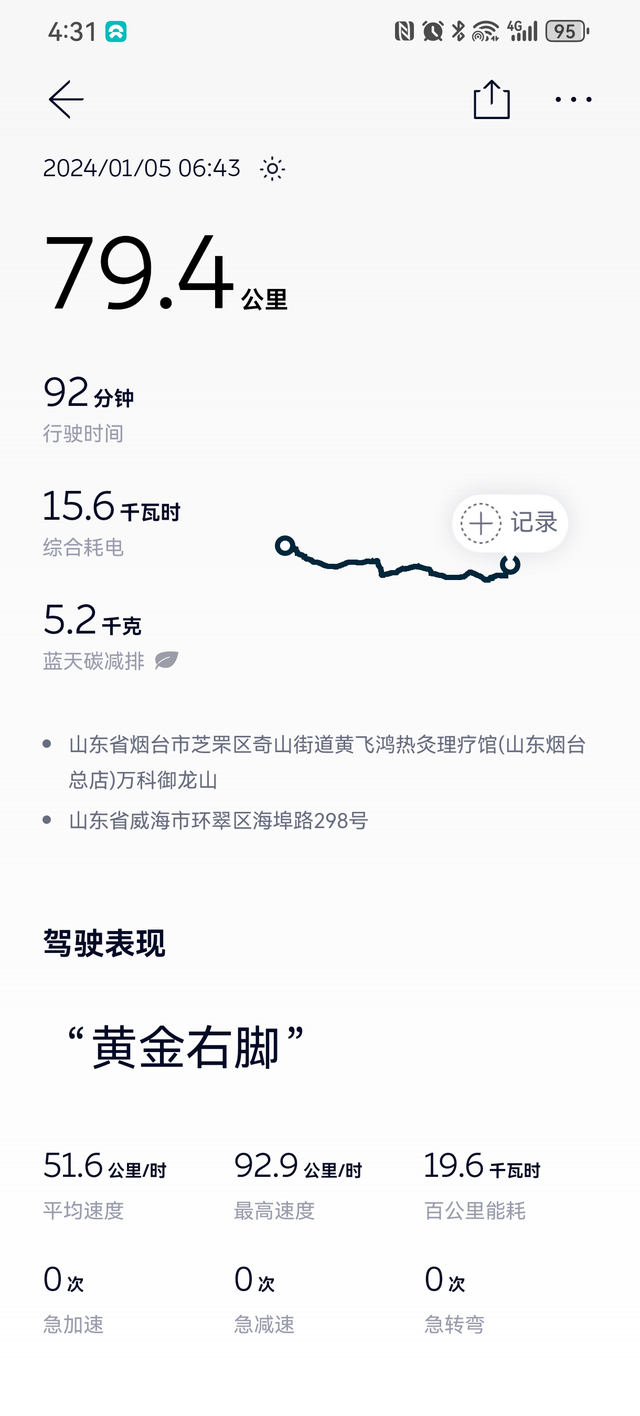 蔚来70度与75度电池冬日实测
最近对比了一下75度电池和70度电池冬天续航的真